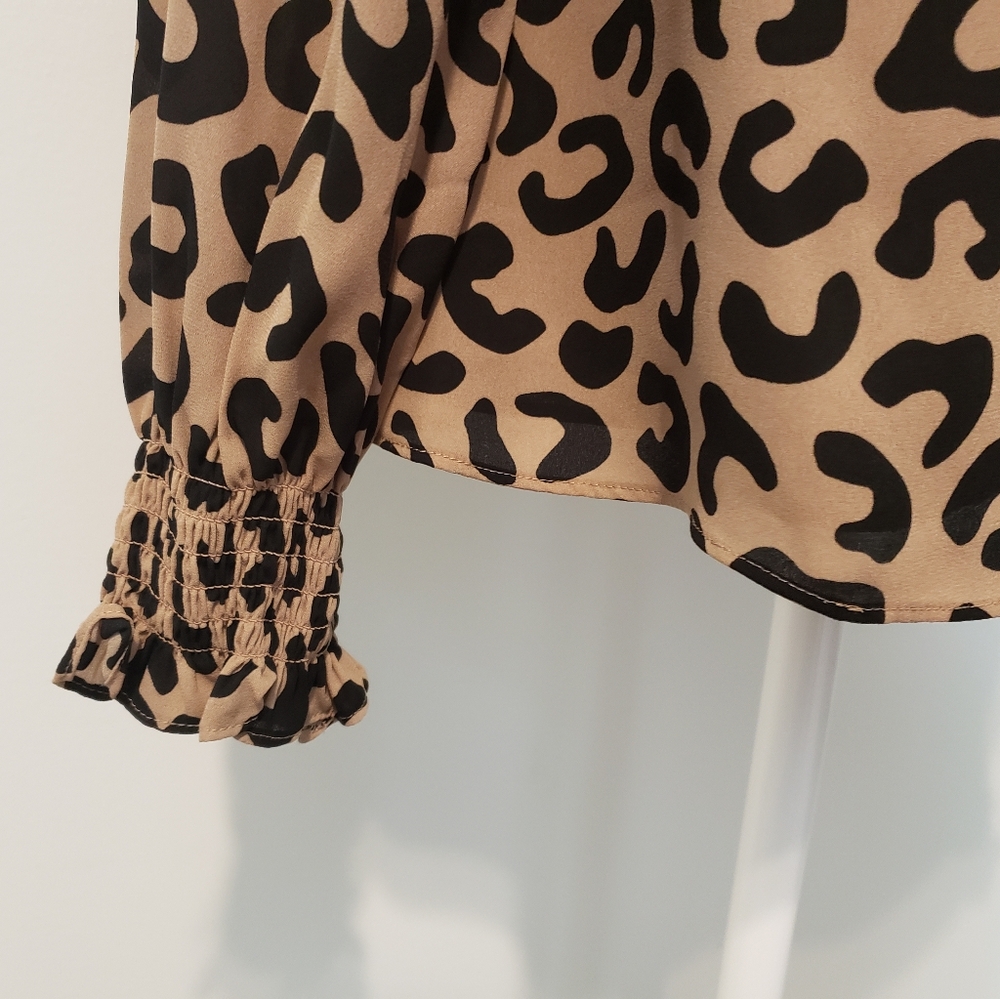 NWT Kate Spade Leopard Print Ruffle Top - Picture 11 of 11